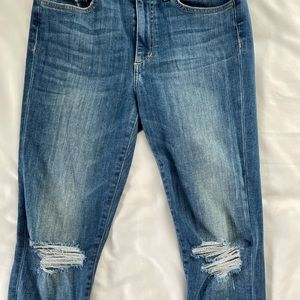 Joe’s high rise distressed skinny jeans. Size 27